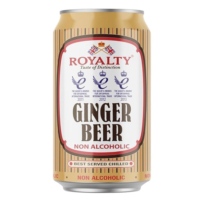 Royalty Non-Alcoholic Ginger Beer Can 11.15 Ounce (Pack of 12)