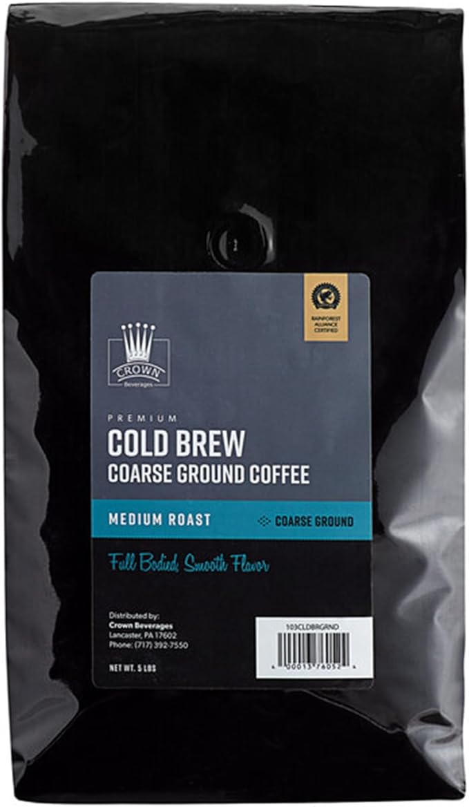 Crown Beverages Cold Brew Coarse Ground Coffee 5 lb. WS-103CLDBRGRND-NF