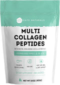 Kate Naturals Multi Collagen Peptides with Biotin Hyaluronic Acid &amp Vitamin C (16oz Hydrolyzed Unflavored) Types I II III V X Collagen for Hair Skin Nails &amp Joints
