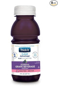 Thick-It Clear Advantage Mildy Thick Grape Drink Plus Electrolytes Nectar Consistency Swallowing Aid Hydration on the Go Convenient &amp Ready-to-Use No Mixing Needed 8 oz Bottle (24 Pack)