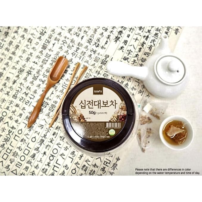 GAGOPA 100% Pure Natural Korean tea Herbal Tea Natural Tea bags No sugar Triangular Tea Bag (PLA) 50 Tea bags Healthy tea bags (Siquan Dabu Tea)