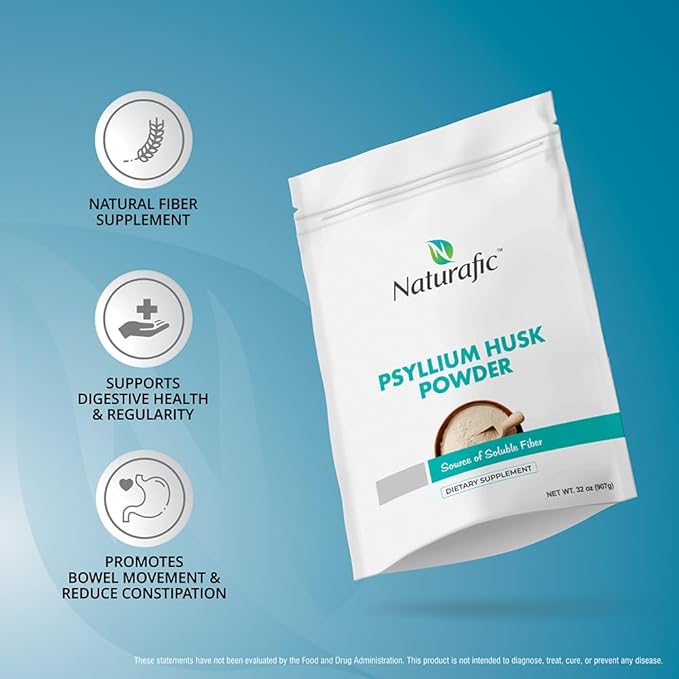 Psyllium Husk Powder Unflavored – Digestive Fiber Supplement for Bowel Regularity &amp Gut Health – Non-GMO Gluten-Free Vegan Keto Friendly – 32oz
