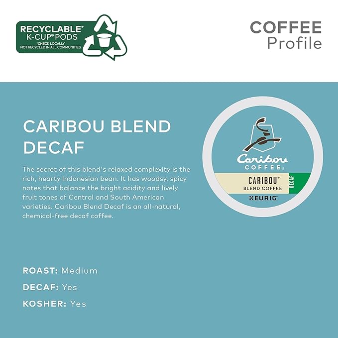 Caribou Coffee Decaf Blend K-Cup 24-Count (Pack of 24)