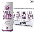 Wild Bill's Grape Soda Classic Craft Soda Pop Soft Drinks Sodas Made with Pure Cane Sugar Caffeine Free NO High Fructose Corn Syrup Gluten Free Vegan Low Sodium 12 Oz 12 Pack