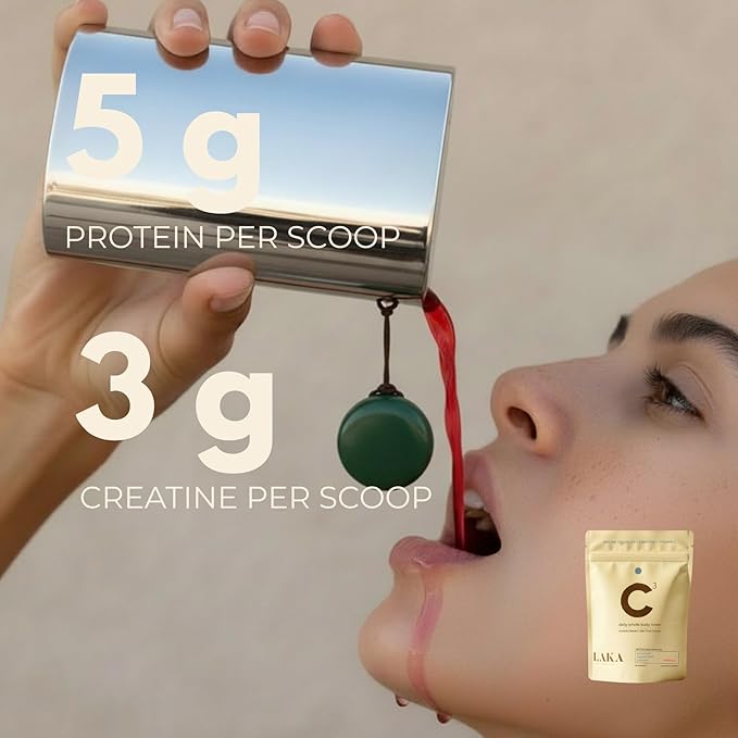 LAKA C3 Collagen + Creatine Electrolyte Powder – Sugar Free Hydration Powder with Peptan® Marine Collagen Vitamin C &amp Electrolytes