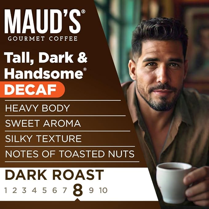 Maud's Decaf Dark Roast Coffee Pods 200 ct Decaffeinated Single Serve Pods – 100% Arabica Coffee Compatible with Keurig K Cups Maker