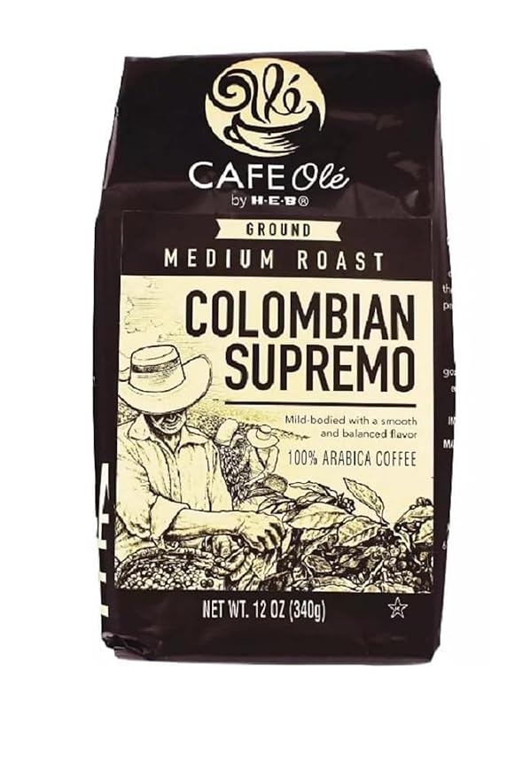 Cafe Ole HEB Ground Coffee 12oz - 1 bag (Colombian Supremo)