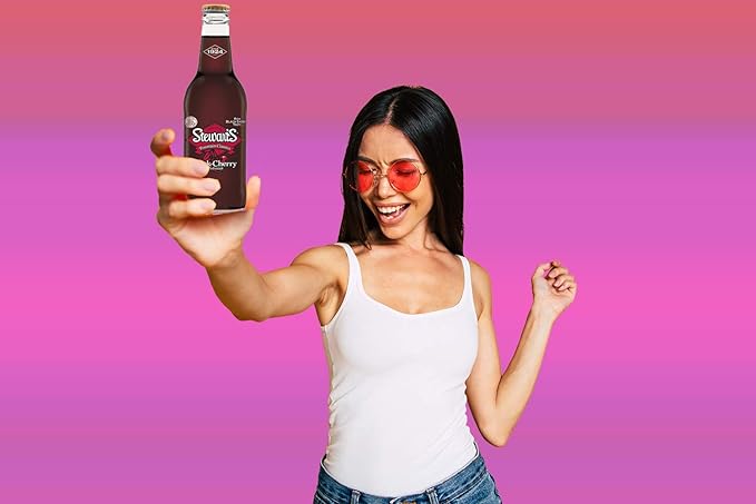 Stewart's Wishniak Black Cherry Soda 12 fl oz (12 Glass Bottles)