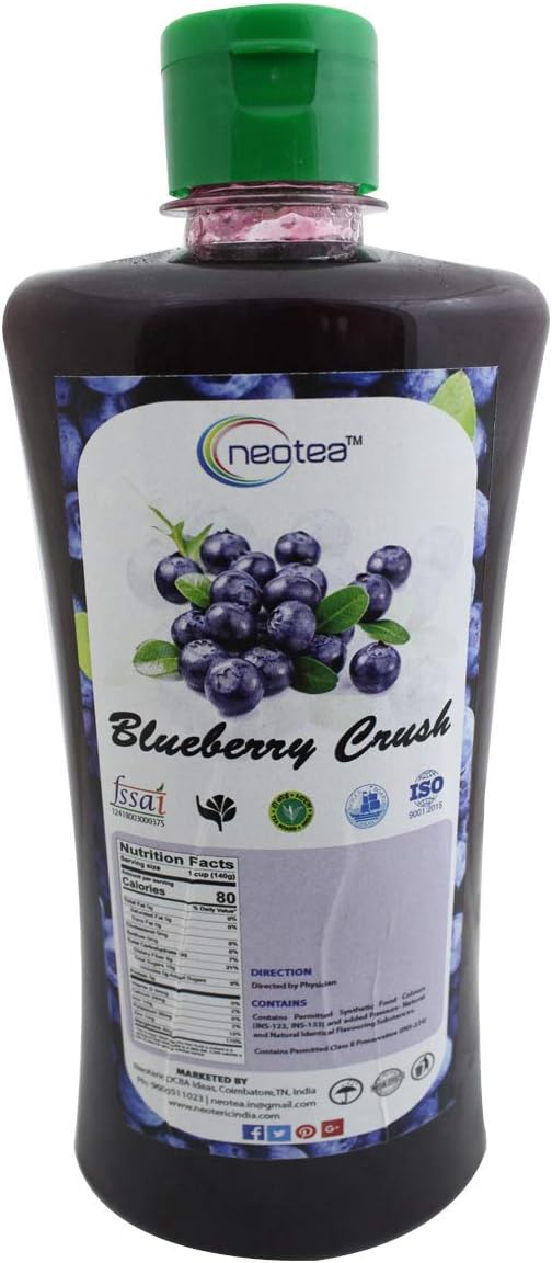 Astha Neotea Blueberry Crush Fruit Juicy and Delicious with Real Fruits pulps 250ml