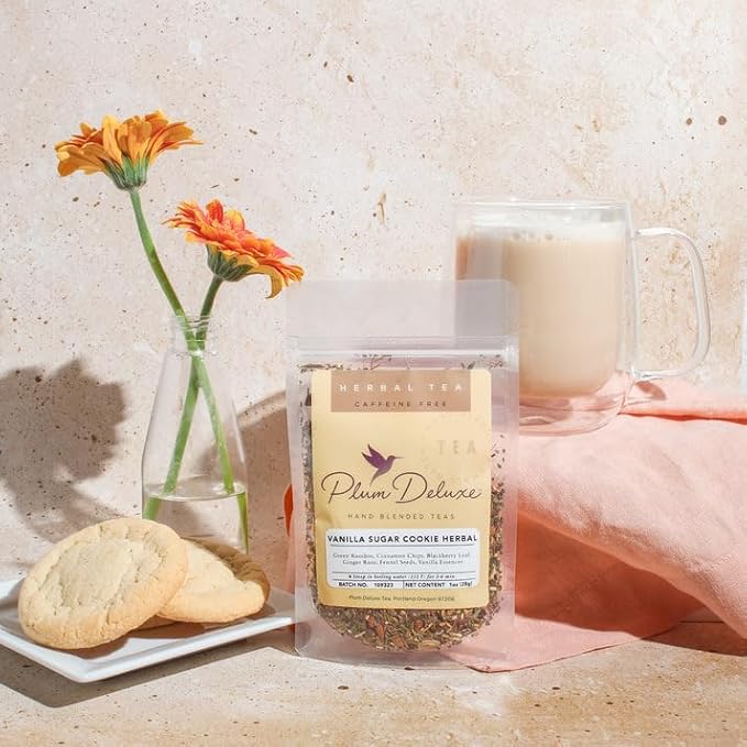 Tranquil Peach Herbal Tea – Caffeine-Free Loose Leaf Blend with Chamomile Peach and Pineapple – Soothing Hot or Iced Tea for Relaxation – 75 to 100 Cups – Ethically Sourced and Hand-Blended in USA