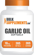 BulkSupplements.com Garlic Oil Softgels - Aged Garlic Supplement Odorless - Gluten Free 1 Softgel per Serving (10mg) 365 Count (Pack of 1)