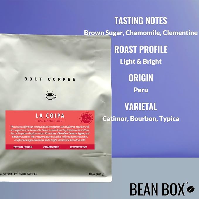 Bean Box Coffee Sampler - Roasted by Bolt 4-Pack Whole Bean Coffee Gourmet Coffee