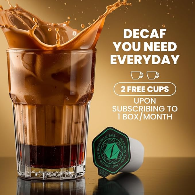 Luxury Instant Espresso - Decaf Hot or Iced Instant Coffees Cold Brew Coffee Double Shot Espresso 24 Count 100% Arabica Sugar Free No Additives - Original Diamond Brew