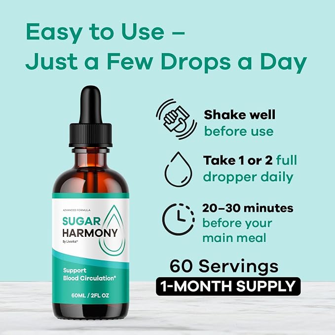 (3 Pack) Sugar Harmony Drops - Official SugarHarmony Advanced Premium Liquid Formula Support Drops - Maximum Strenght Natural Ingredients For Overall Health &amp Wellness Reviews 3 Bottles For 3 Mo