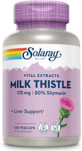 SOLARAY Milk Thistle Seed Extract 175mg Antioxidant Intended to Help Support a Normal Healthy Liver Non-GMO &amp Vegan 120 VegCaps