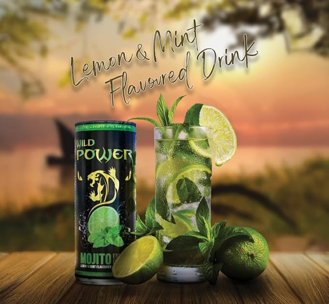 Wild Power Energy Drink Mojito Flavor 8.4 fl oz (250 mL) Slim Cans 24 Pack