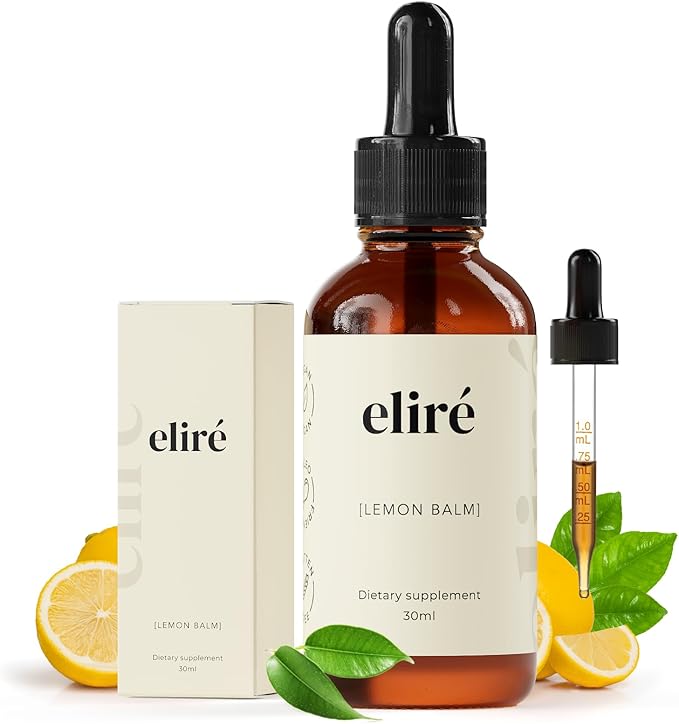 Organic Lemon Balm Drops (10:1) – Gentle Daily Calm and Everyday Tension Relief – Evening Wind-Down and After-Meal Digestive Comfort – Alcohol-Free 3 Ingredients – Organic Kosher Non-GMO – 1 fl oz