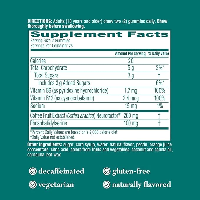 NEURIVA Plus Brain Supplement for Memory Focus &amp Concentration + Cognitive Function with Nootropics Phosphatidylserine and Neurofactor VIT B6 &amp B12 Strawberry Flavor 50 Gummies (2 Pack)