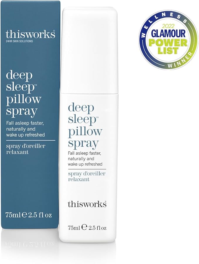 This Works Deep Sleep Pillow Spray with Lavender Vetivert &amp Chamomile – Natural Aromatherapy Sleep Mist for Bedtime Relaxation 75ml / 2.5 fl oz