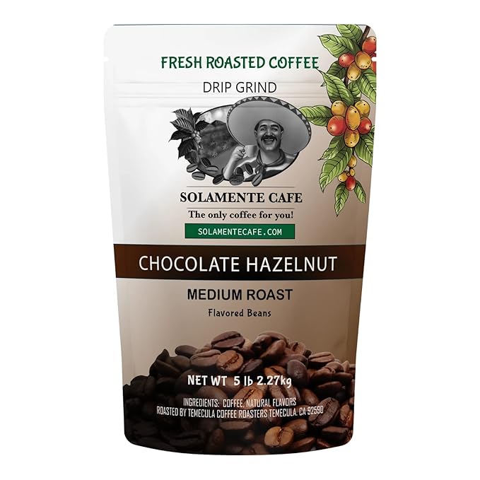 Solamente Cafe Chocolate Hazelnut Flavored Coffee (POUNDS)