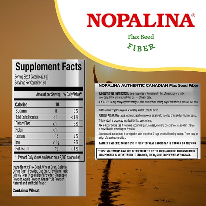 Nopalina Flax Seed Plus Capsules 240 Capsules