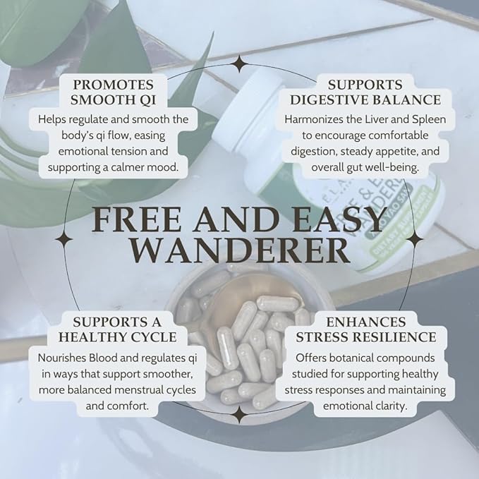 Elanen Naturals Xiao Yao San Free and Easy Wanderer Xiao Yao Wan Xiao Yao Pian 100 Vegetarian Capsules