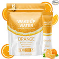 Wake Up Water - Energy + Hydration Sugar Free 15 Packs Orange Flavor - Energy Drink Powder Electrolytes Powder Drink Natural Caffeine Mix Packet B Vitamins 5 Calories Gluten Free - 1.60 oz (45.4