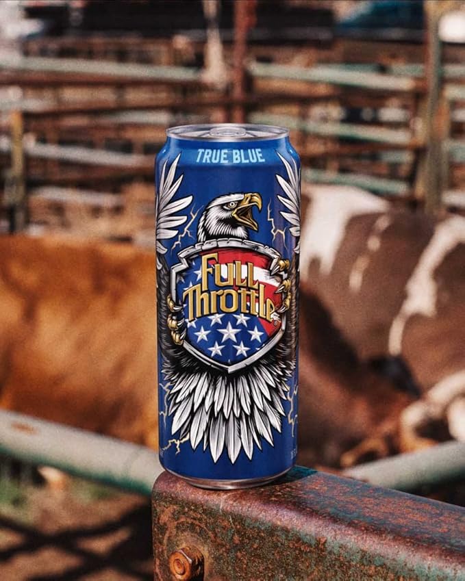 12 Pack - Full Throttle Energy Drink - Blue Agave - 16 Ounce