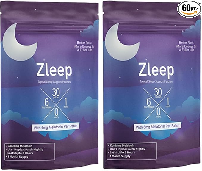 Zleep - Sleep Patches w/Dream Complex and Melatonin (2 Pack 60 Patches)