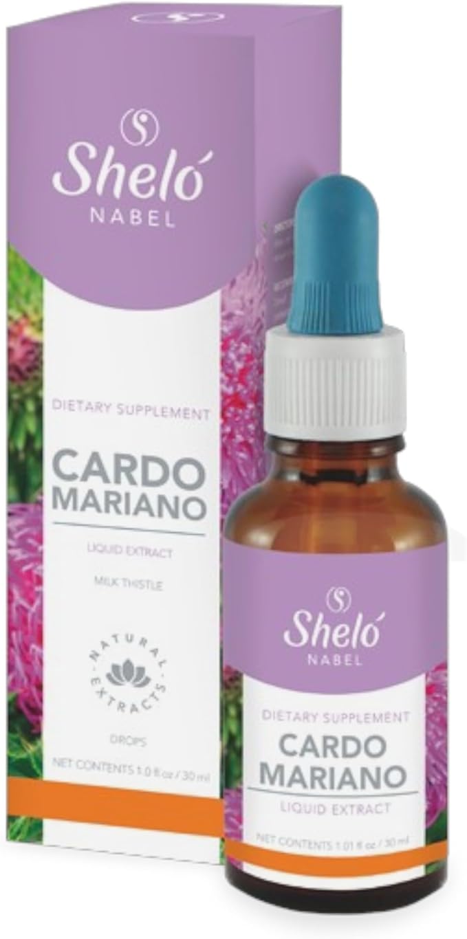 Sheló NABEL Milk Thistle Cardo Mariano DIetarry Suppliment Herbal Liquid Extract in Drops 1 fl oz
