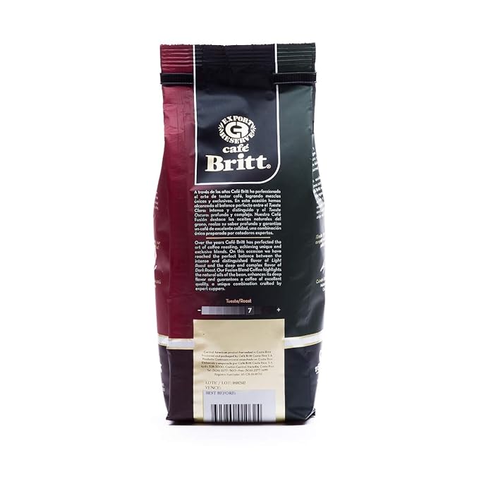 Café Britt® - Costa Rican Fusion Coffee (12 oz.) (3-Pack) - Ground Arabica Coffee Kosher Gluten Free 100% Gourmet &amp Medium Dark Roast