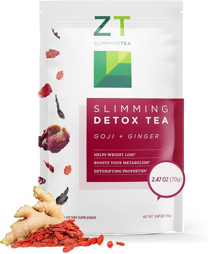 Dr. Zisman ZT Slimming - Goji-Ginger Herbal Tea Blend - Tea with Goji Berries &amp Ginger Root for a Refreshing Flavor - 30 Day Wellness Blend (30 Servings)