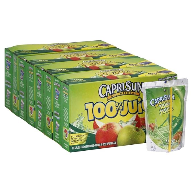 Capri Sun Apple Splash Juice 6 Ounce -- 40 per case.