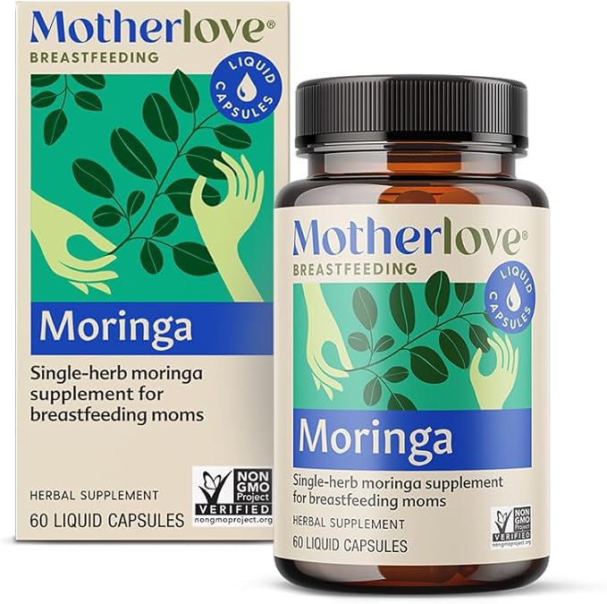 Motherlove Moringa (60 Liquid caps) Lactation Supplement to Support Breast Milk Supply—Non-GMO Organic Herbs Vegan Kosher