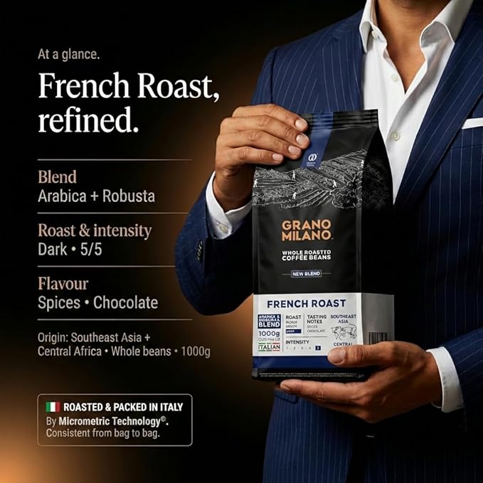 Grano Milano Variety Pack Coffee Capsules - 100 Aluminum Coffee Pods Compatible With Nespresso Original Line Medium And Dark Roast Made In Italy