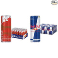 Red Bull Red Edition Watermelon and Original Energy Drink Bundle 8.4 Fl Oz Cans