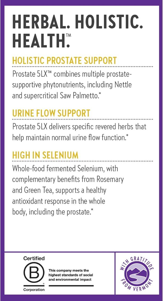 New Chapter Prostate Supplement - Prostate 5LX™ with Clinical Strength Saw Palmetto + Fermented Selenium for Men’s Wellness - 180 ct Vegetarian Capsule(Pack of 2)