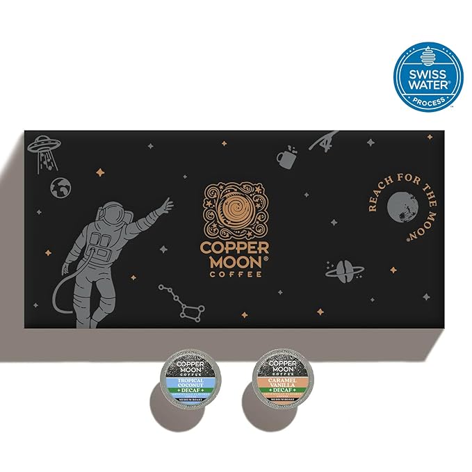 Copper Moon Coffee Swiss Water Decaf Flavored Variety Pack 60 Count