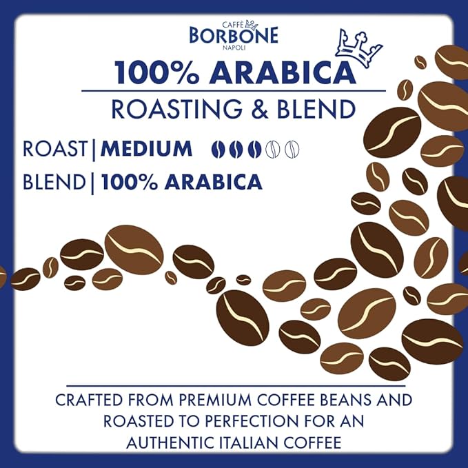 Caffè Borbone 100% Arabica Aluminum Capsules Compatible with Nespresso Original Machines Medium Roast 100 Count