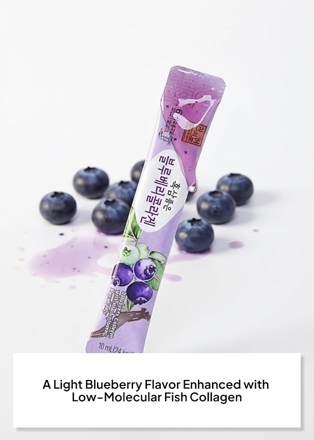 Blueberry Collagen with Black Ginseng Liquid Stick Supplement No Added sugars and preservatives