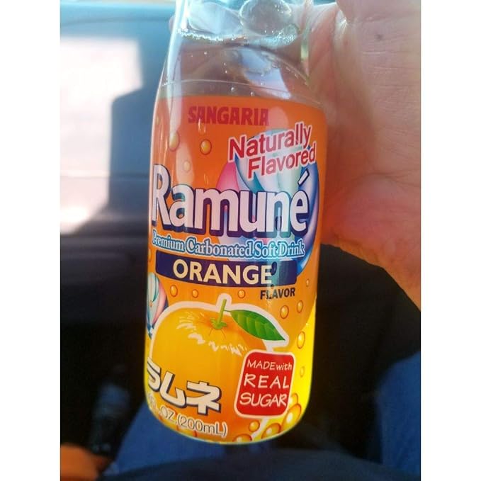 Ramune Japanese Marble Soda Choose your flavor (Orange)