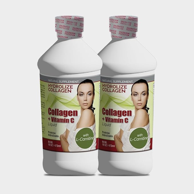 16oz Collagen Hydrolyzed Liquid + Vitamin C Anti-Aging L-Carnitine Colageno (3)