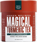 JESSICA WELLNESS Magical Turmeric Ginger Cinnamon Tea Black Pepper and Stevia | Ginger Turmeric Cinnamon Tea Organic Blend | 3.5 oz