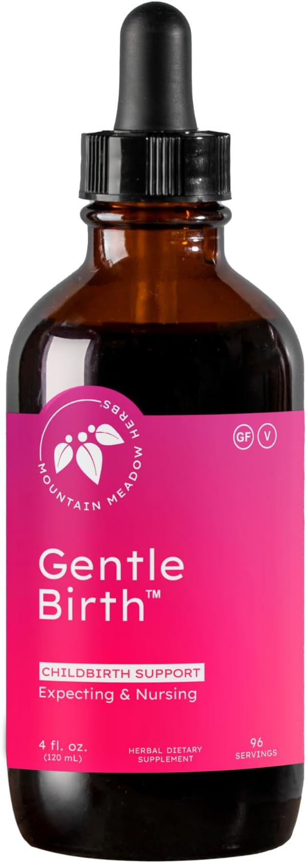 Mountain Meadow Herbs Gentle Birth for Birth Prep/Labor Prep Fast Acting Liquid Herbal Extract for Childbirth Support - 4oz