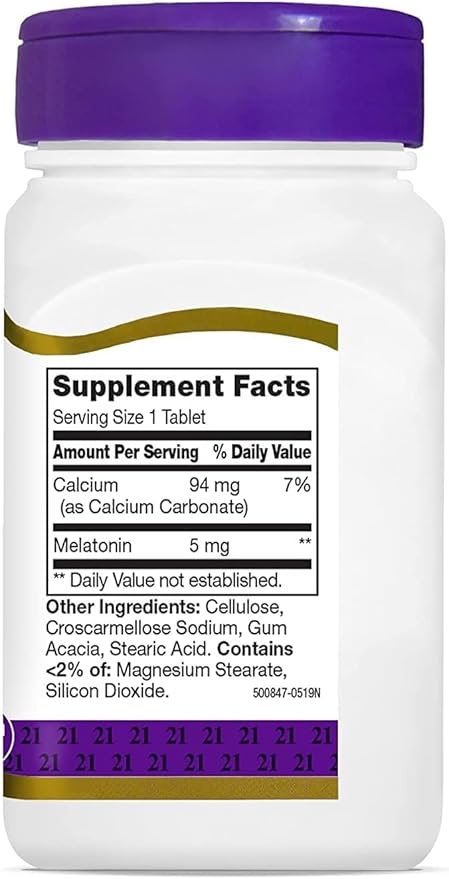 21st Century Melatonin 5mg Tablets - 120 ct Pack of 4
