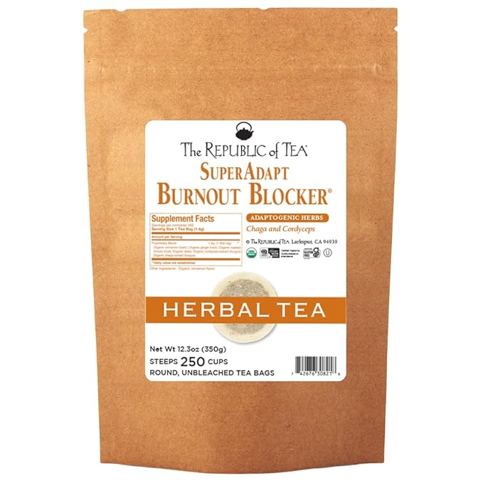 The Republic of Tea - Burnout Blocker SuperAdapt Tea 250 Tea Bags Caffeine Free