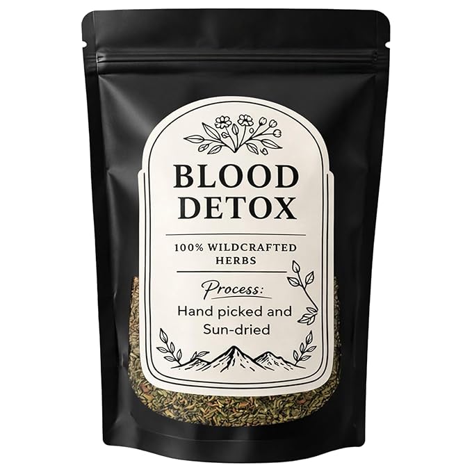 Blood Detox Tea with Lotus Flower Flagweed Cinnamon Yushu and More All Natural Herbal Formula Handmade Releasebody and Mind Adjust BodyCaffeine-Free Loose Leaf Blend 170 g (1)