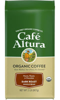 Cafe Altura Whole Bean Organic Coffee Dark Roast 2 lb Bag
