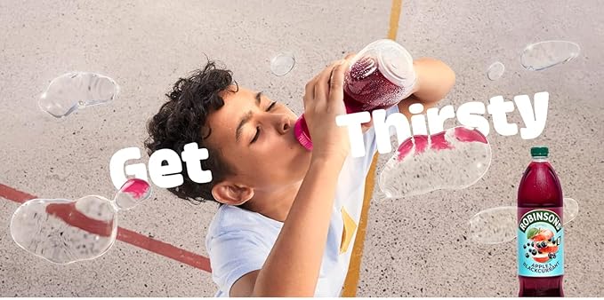Robinson's Fruit Drink Apple &amp Blackcurrant No Added Sugar 1 Liter Plastic Bottles (Pack of 6)