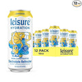 Leisure Hydration Non-Carbonated Electrolyte Refresher Lemonade Flavor - Low Sugar Nutrient Enhanced Water Beverage - Get The Best Hydration Packed w/ Magnesium &amp Ashwagandha For Mood &amp Stres